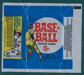 1969 Topps Baseball Wax Wrapper