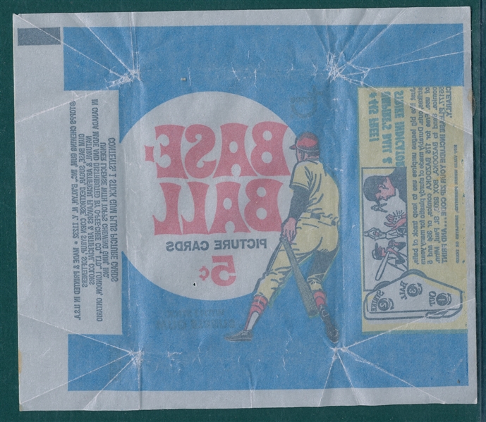 1969 Topps Baseball Wax Wrapper