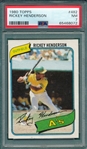 1980 Topps #482 Rickey Henderson PSA 7 *Rookie*