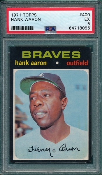 1971 Topps #400 Hank Aaron PSA 5