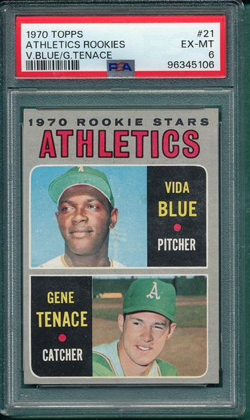 1970 Topps #21 Vida Blue PSA 6 *Rookie*