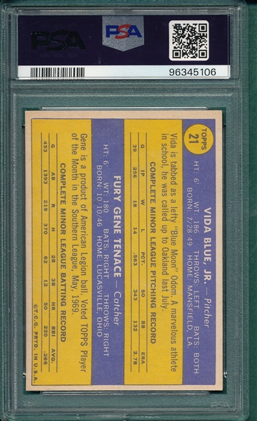 1970 Topps #21 Vida Blue PSA 6 *Rookie*