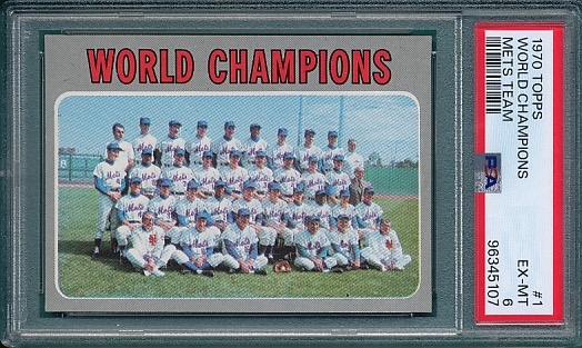 1970 Topps #1 Mets Team PSA 6 