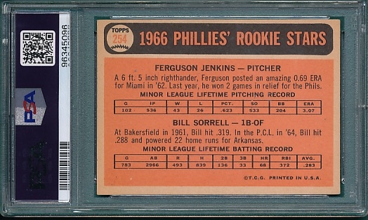 1966 Topps #254 Jenkins PSA 5 *Rookie*