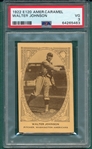 1922 E120 Walter Johnson American Caramel Co. PSA 3