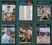 1971 Topps Lot of (67) W/ Blyleven, Rookie