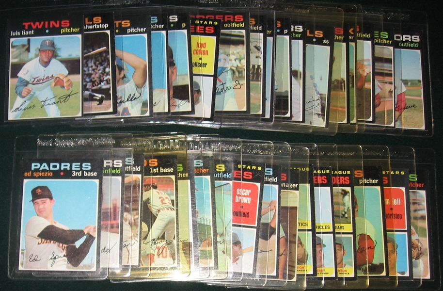 1971 Topps Lot of (67) W/ Blyleven, Rookie