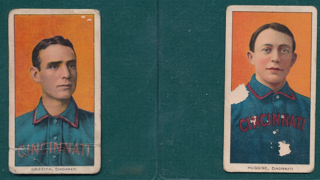 1909-1911 T206 Griffith, Port. & Huggins, Port. , Lot of (2)