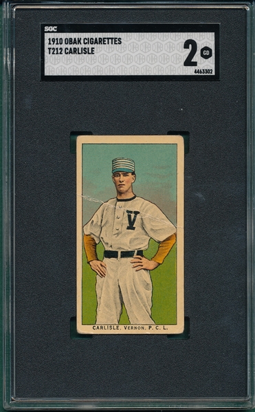 1910 T212-2 Carlisle Obak Cigarettes SGC 2