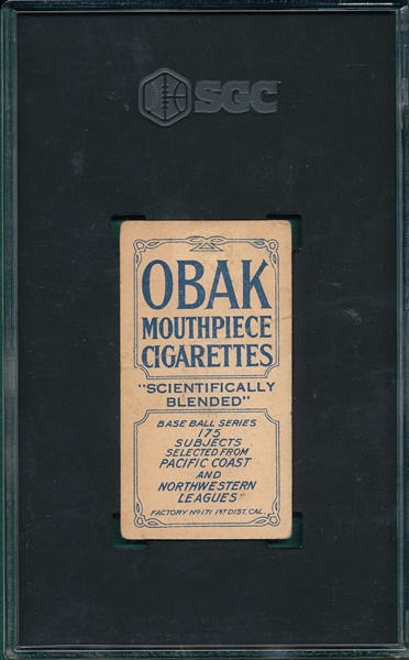 1910 T212-2 Carlisle Obak Cigarettes SGC 2