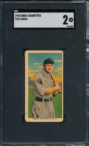 1910 T212-2 Davis Obak Cigarettes SGC 2