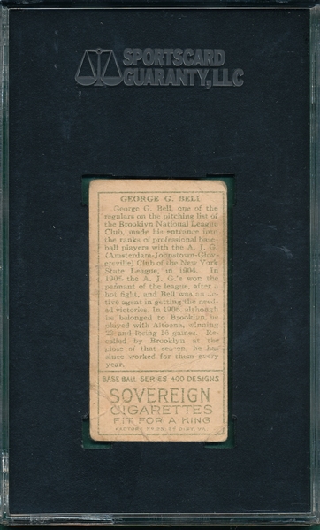 1911 T205 Bell Sovereign Cigarettes SGC 20