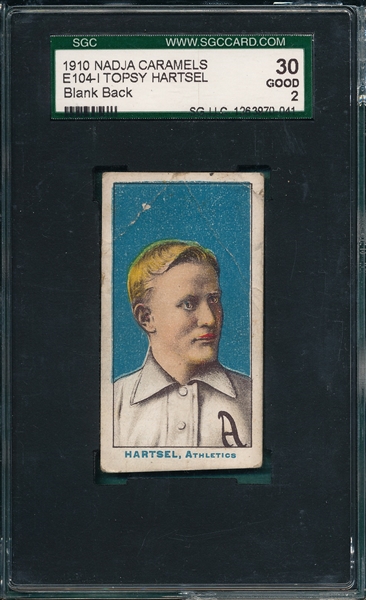 1910 E104-1 Hartsel Nadja Caramels SGC 30 *Blank Back*