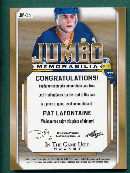 2023 Leaf In the Game Used Hockey, JM-35 LaFontaine, 1/1