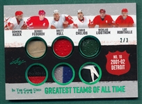 2023 Leaf In the Game Used Hockey, Greatest Teams, GT-6 Red Wings, 2/3