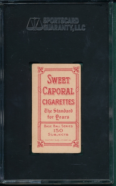 1909-1911 T206 Tenney Sweet Caporal Cigarettes SGC 50 *Factory 25*