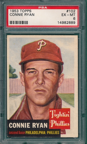 1953 Topps #102 Connie Ryan PSA 6