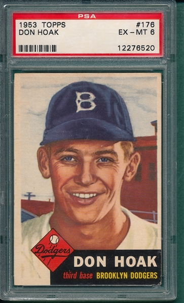 1953 Topps #176 Don Hoak PSA 6