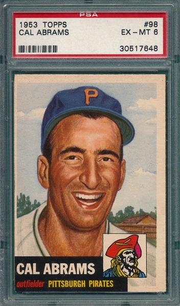 1953 Topps #98 Cal Abrams PSA 6