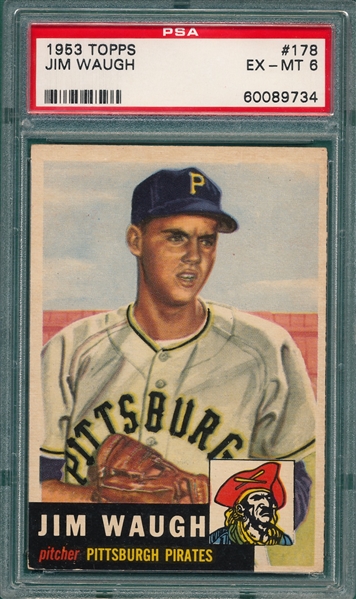 1953 Topps #178 Jim Waugh PSA 6