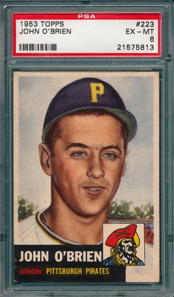 1953 Topps #223 John O'Brien PSA 6 *Hi #*