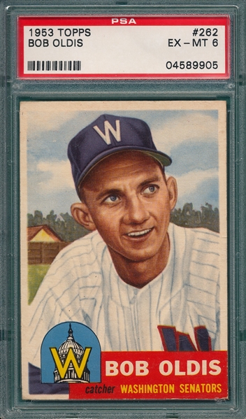 1953 Topps #262 Bob Oldis PSA 6 *Hi #*