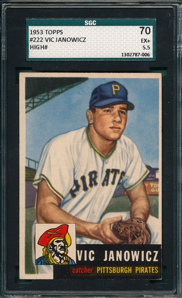 1953 Topps #222 Vic Janowicz SGC 70 *Hi #*