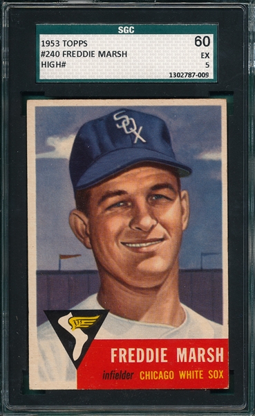 1953 Topps #240 Freddie Marsh SGC 60 *Hi #* 