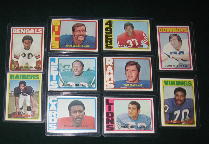 1972 Topps High Numbers Lot of (49) W/ #286 Rayfield Wright