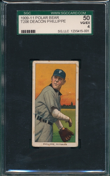 1909-1911 T206 Phillippe Polar Bear SGC 50