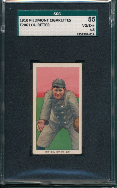 1909-1911 T206 Ritter Piedmont Cigarettes SGC 55