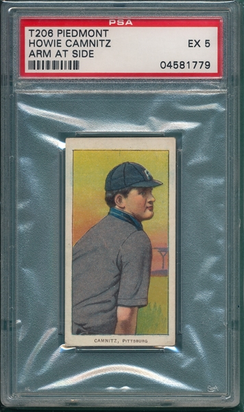 1909-1911 T206 Camnitz, Arm at Side, Piedmont Cigarettes PSA 5