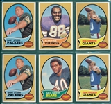 1970 Topps Football Lot of (6) Hall of Famers W/ Sayers & Starr