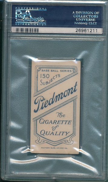 1909-1911 T206 Jones, Tom, Piedmont Cigarettes PSA 4