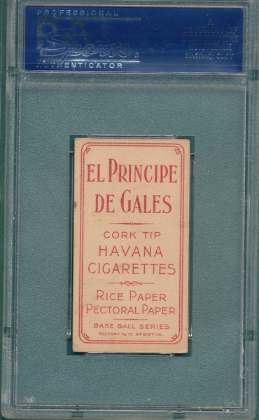 1909-1911 T206 Graham, Bill, El Principe De Gales PSA 5