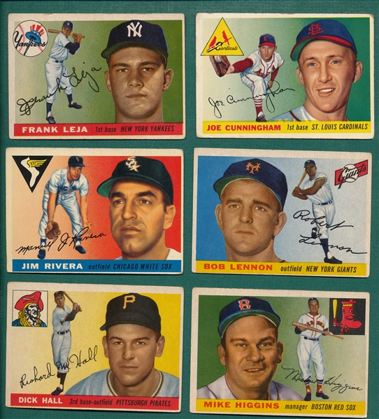 1955 Topps (22) Card Lot W/ #1 Rhodes