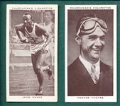 1939 Churchmans Kings of Speed #6 Hughes & #45 Jesse Owens, Lot of (2)