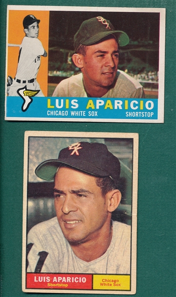 1960-72 Topps Lot of (8) Luis Aparicio