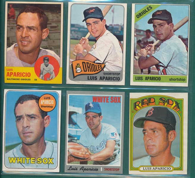 1960-72 Topps Lot of (8) Luis Aparicio