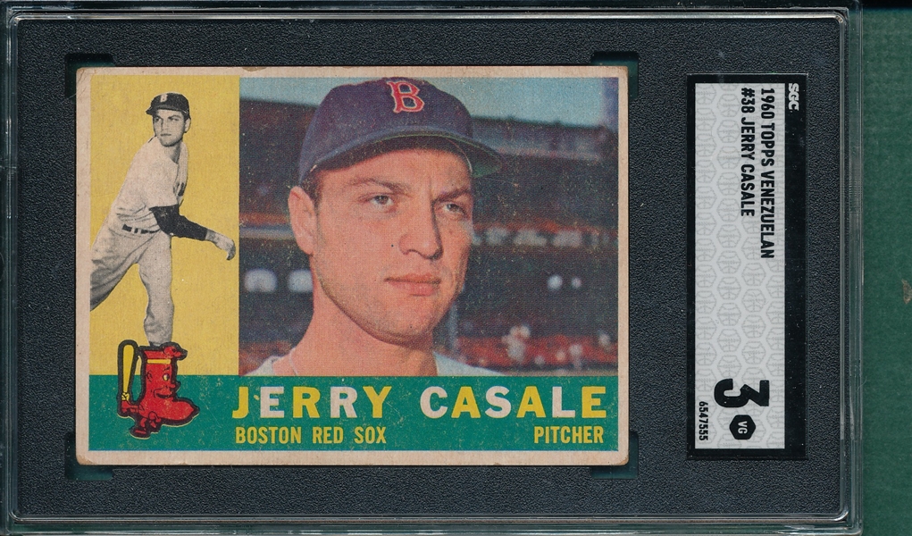 1960 Venezuelan Topps #38 Jerry Casale SGC 3