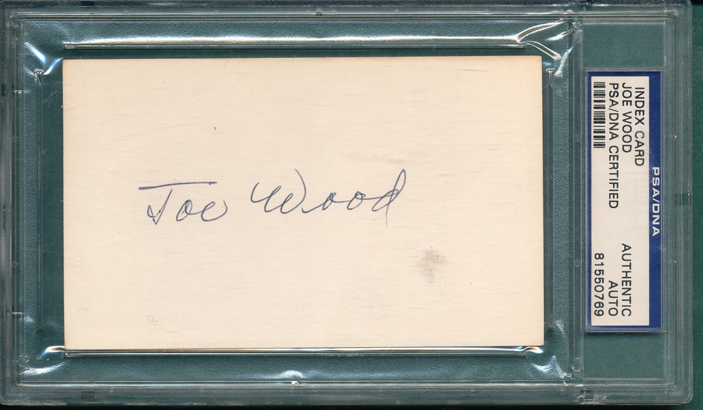 Smokey Joe Wood, Cut Signature, PSA/DNA Authentic