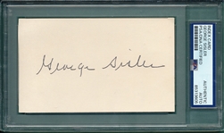 George Sisler, Signed Index Card, PSA/DNA Authentic