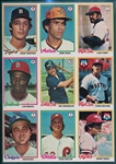 1978 Topps (9) Card Panel W/ (4) HOFers