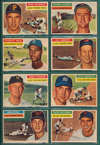 1956 Topps Lot of (24) W/ #280 Gilliam