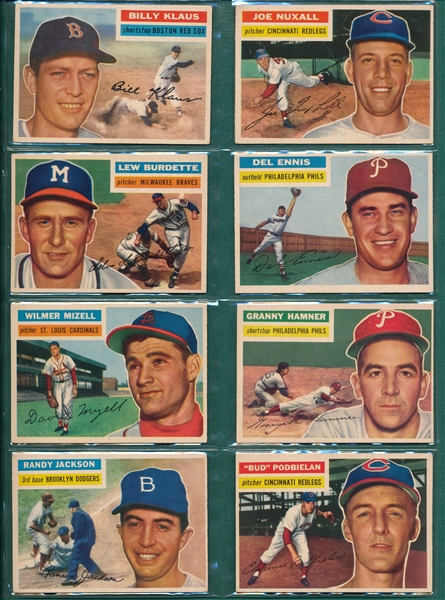 1956 Topps Lot of (24) W/ #218 Nuxhall