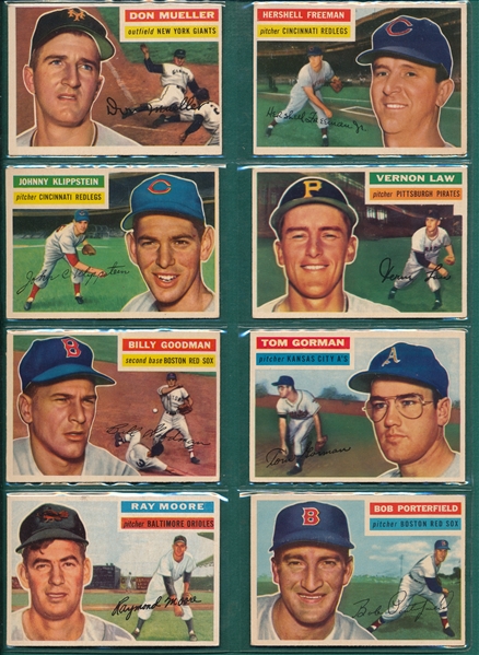 1956 Topps Lot of (24) W/ #218 Nuxhall