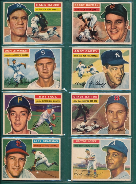 1956 Topps Lot of (24) W/ #177 Bauer