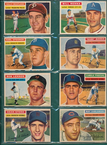 1956 Topps Lot of (24) W/ #190 Furillo