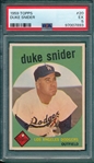 1959 Topps #020 Duke Snider PSA 5