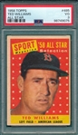 1958 Topps #485 Ted Willliams, AS, PSA 3